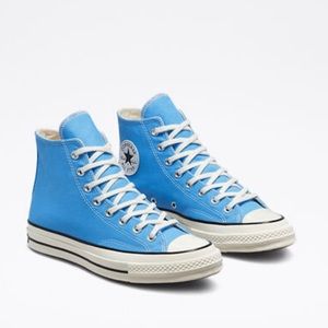 converse chuck 70 canvas high tops in university blue